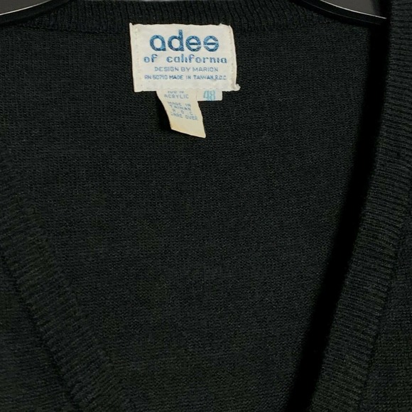 Vintage Adee of California Women's Size XL Floral Embroidered Sweater Rose Daisy - Picture 4 of 5